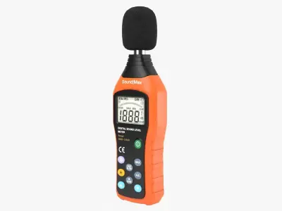 Sound Level Meter Low-poly 3D model