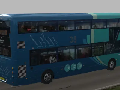 Wrightbus Streetdeck Sapphire livery Low-poly 3D model