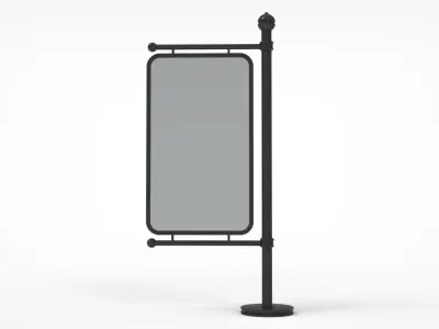 Outdoor Advertising Stand V9 3D model