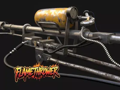 Flamethrower - High quality Game Asset 3D model