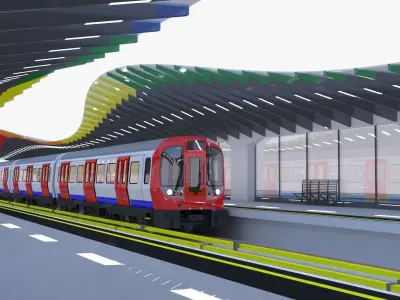 London metro station II 3D model