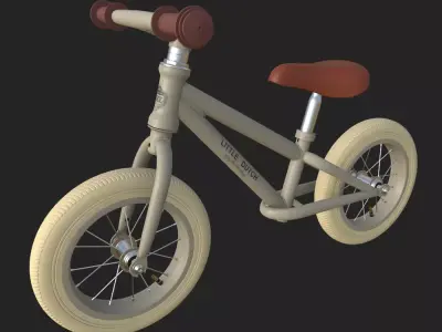 Balance Bike in Matt Finish Paint 3D model
