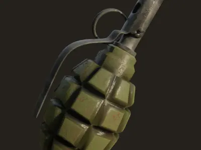 Grenade F1 Low-poly 3D model