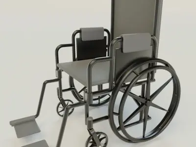 Simplistic Wheelchair 3D model
