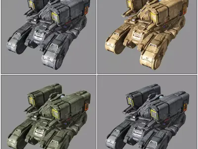 SF Missile Launcher K5 Low-poly 3D model