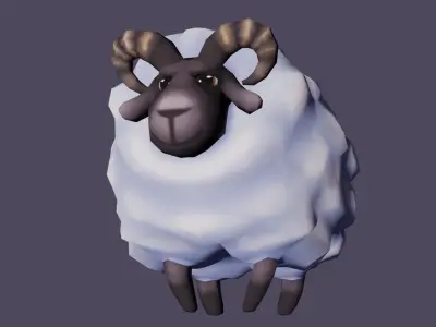 Sheep Low-poly 3D model get