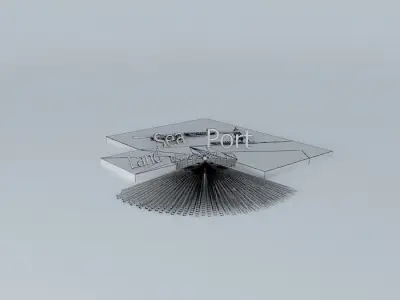 Sea Electric Dam Concept and Desalination Free 3D model