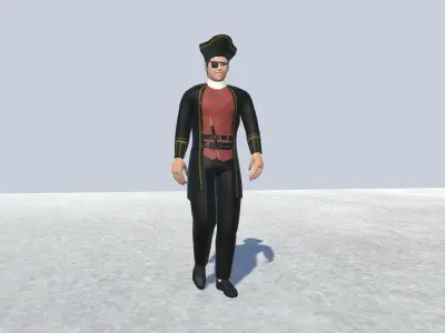 Pirate 3 Avatar Rigged  Low-poly 3D model