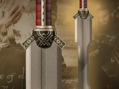 Kili sword concept 3D Free low-poly 3D model
