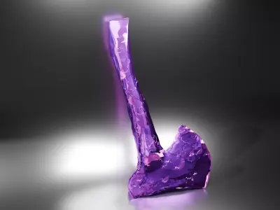 Low-Poly crystal axe Free low-poly 3D model