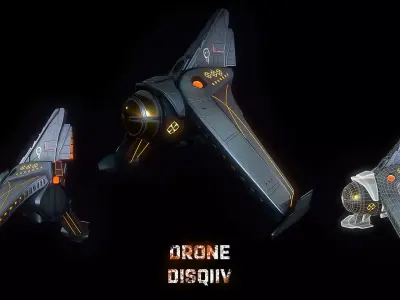 SpaceShip 3D model by oguzfaruk1 from CGTrader (Textured)