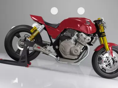 HONDA CB400 CAFE RACER CUSTEM Low-poly 3D model