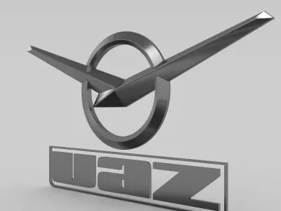 UAZ Logo 3D model by 3dlogoman