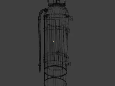 Fire Extinguisher Low-poly 3D model 3