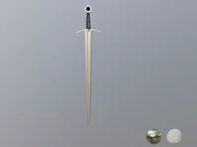 Low Poly Sword Low-poly 3D model 4