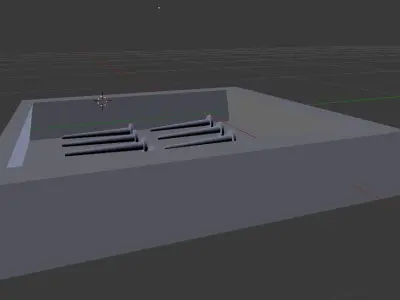 box of nails free Free low-poly 3D model