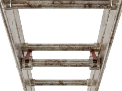 Extendable Work Step Ladder 3D model