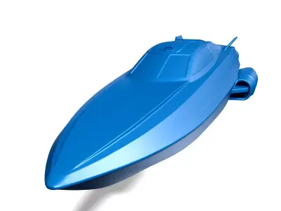 Sci-fi speeder boat 3D print model