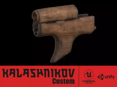 AK - Handguard - Shark Low-poly 3D model