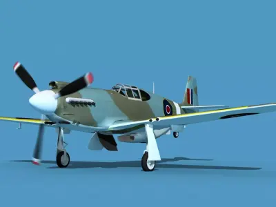 North American A-36A Apache V13 RAF 3D model