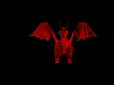 Red Dragon 3DMax 2016 Free low-poly 3D model