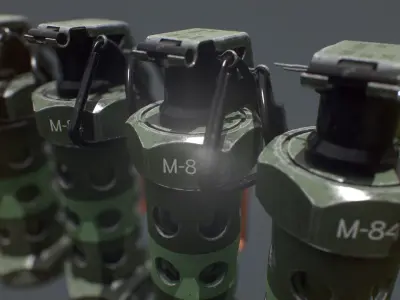 Stun Grenade - Low Poly Assets Low-poly 3D model