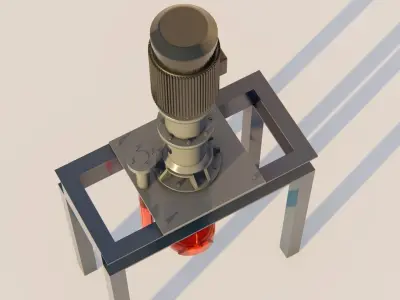 Vertical pump 3D Model 3D model