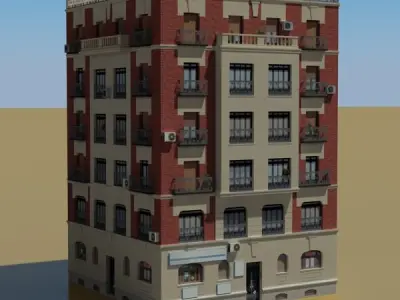Building apartment - apartment 3D model purchase