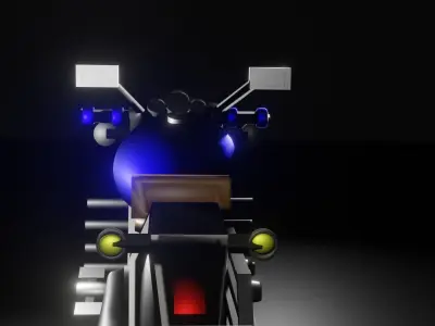 Blue Chopper Low-poly 3D model