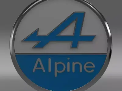 alpine logo 3D model by Sergey