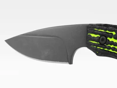 Tactical Combat Knife - Military - Karambit Style 01 Green Low-poly 3D model