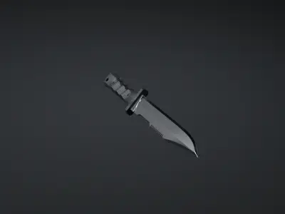Tactical Knife Low-poly 3D model