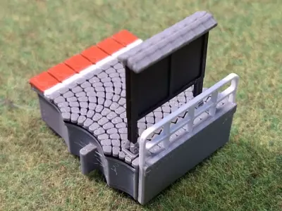 Single Edge Platform board modules 1-87 FDM color 3D print model