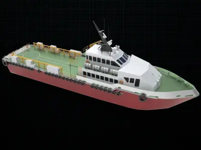 Offshore crew  boat 3D model