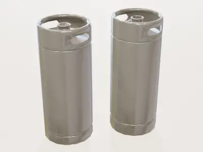 Slim Beer Drum 20L Collection Low-poly 3D model