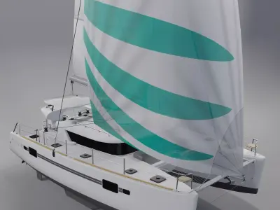 LAGOON 450-S Catamaran 3D Model PBR Rendering 2025 3D model 3D model