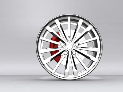 luxury car RIM 3D model Low-poly 3D model