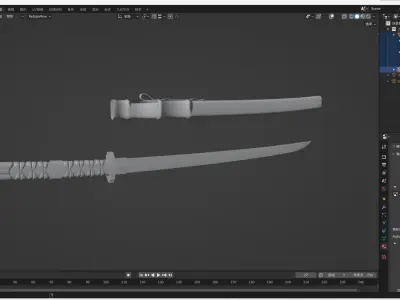 Tang Sword PBR Realistic Weapon Melee Weapon Next Generation 3D model