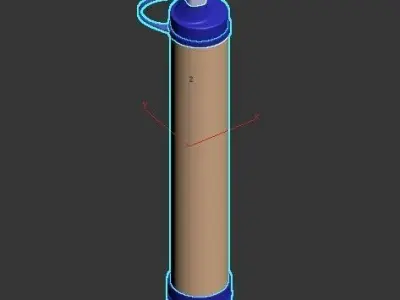 SDS Water Filter Straw 3D model