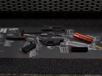 SR9B Pistol Carbine 3D model