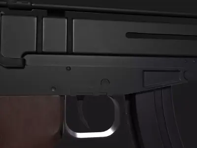 Skorpion vz61 Submachine Gun Low-poly 3D model