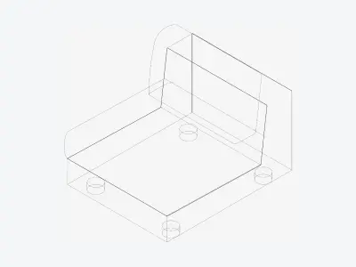 Seat - Sofa - Simplicity - Comfort - Single - No Arm Low-poly 3D model