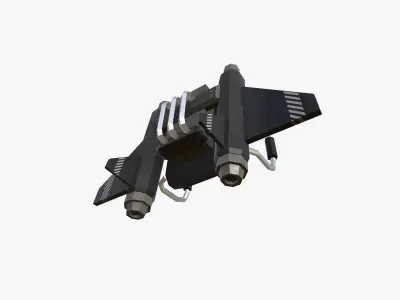 Jetpack Low Poly C04 - SciFi Character Design Low-poly 3D model