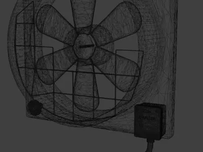 Industrial Exhaust Fan High Poly PBR 3D Model 3D model