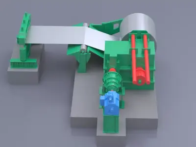 Casting Rolling Mill 3D model