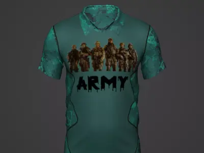 Military Soldier Clothing T-shirt Low-poly 3D model shop