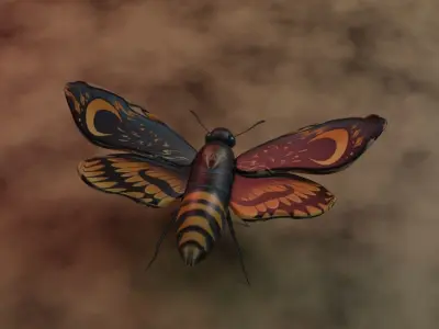 Detailed 3D Model of a Monarch Butterfly 3D model