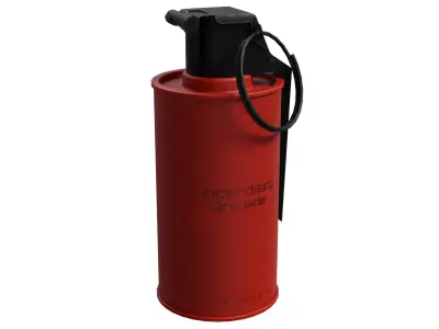 Incendiary Grenade - Low Poly Game Ready  Low-poly 3D model