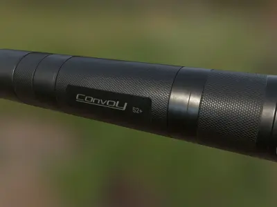 Tactical Flashlight Convoy s2 Low-poly 3D model