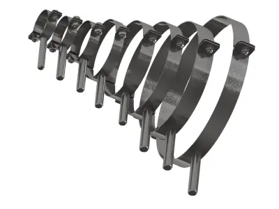 Standard pipe clamps Low-poly 3D model